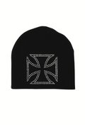 Rhinestone Cross Beanie